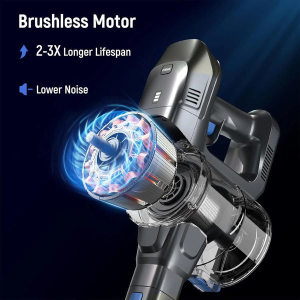 Lazyswan Cordless Stick Vacuum Cleaner Lightweight Vacuum for Pet Hair, Hardwood Floors, Carpet