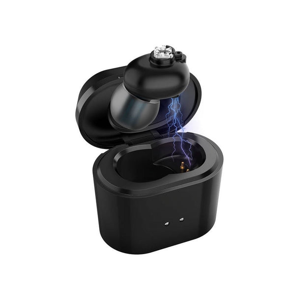 ELCTRTICI VHP-1611 Hearing Aid for Seniors with 16 Channels & 4 Modes, Daily Life Hearing Aid, Intelligent Noise Reduction Sound Device, Rechargeable with Portable Charging Case, Single(Black)