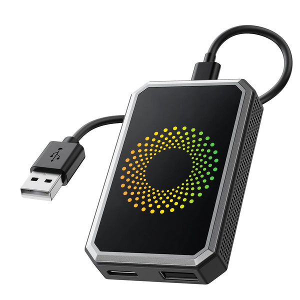 Lamtto Wireless Carplay Adapter, 3 in 1 Magic Video Box with Built in Netflix YouTube, Dongle with USB Drive and HDMI Output for OEM Wired Apple Car Play and Ared Apple Car Play and Android Auto Cars
